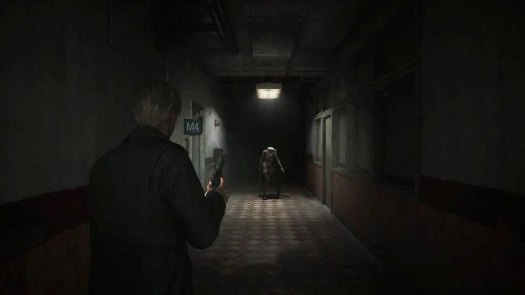 James Sunderland standing in a the hospital